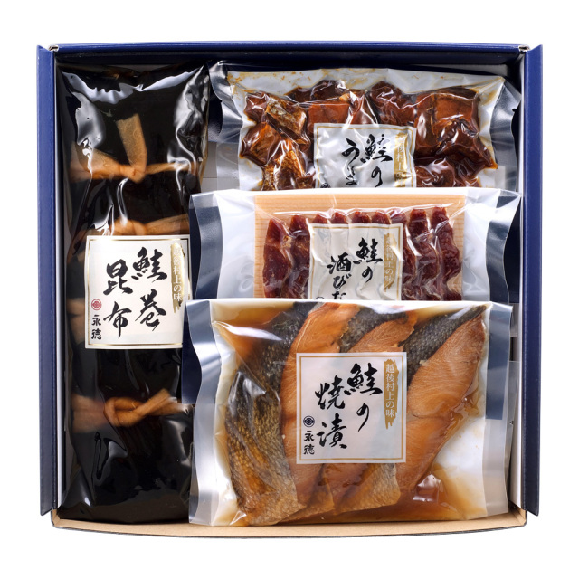 鮭の酒びたしと鮭惣菜3品詰合せ